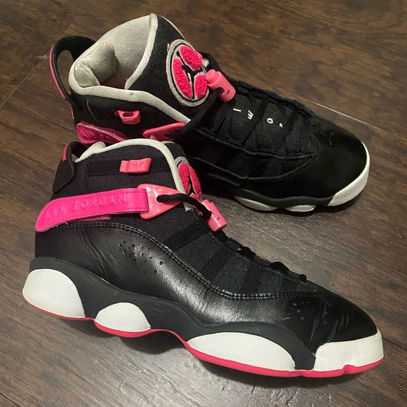 air jordan 6 rings pink and black